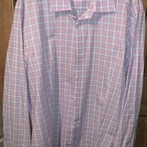 Blue and pink button down